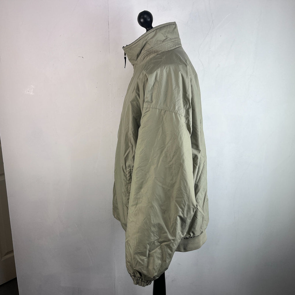 Columbia Men's Bomber Jacket Beige Fleece Lined Warm Casual US size 2XL - UK 3XL