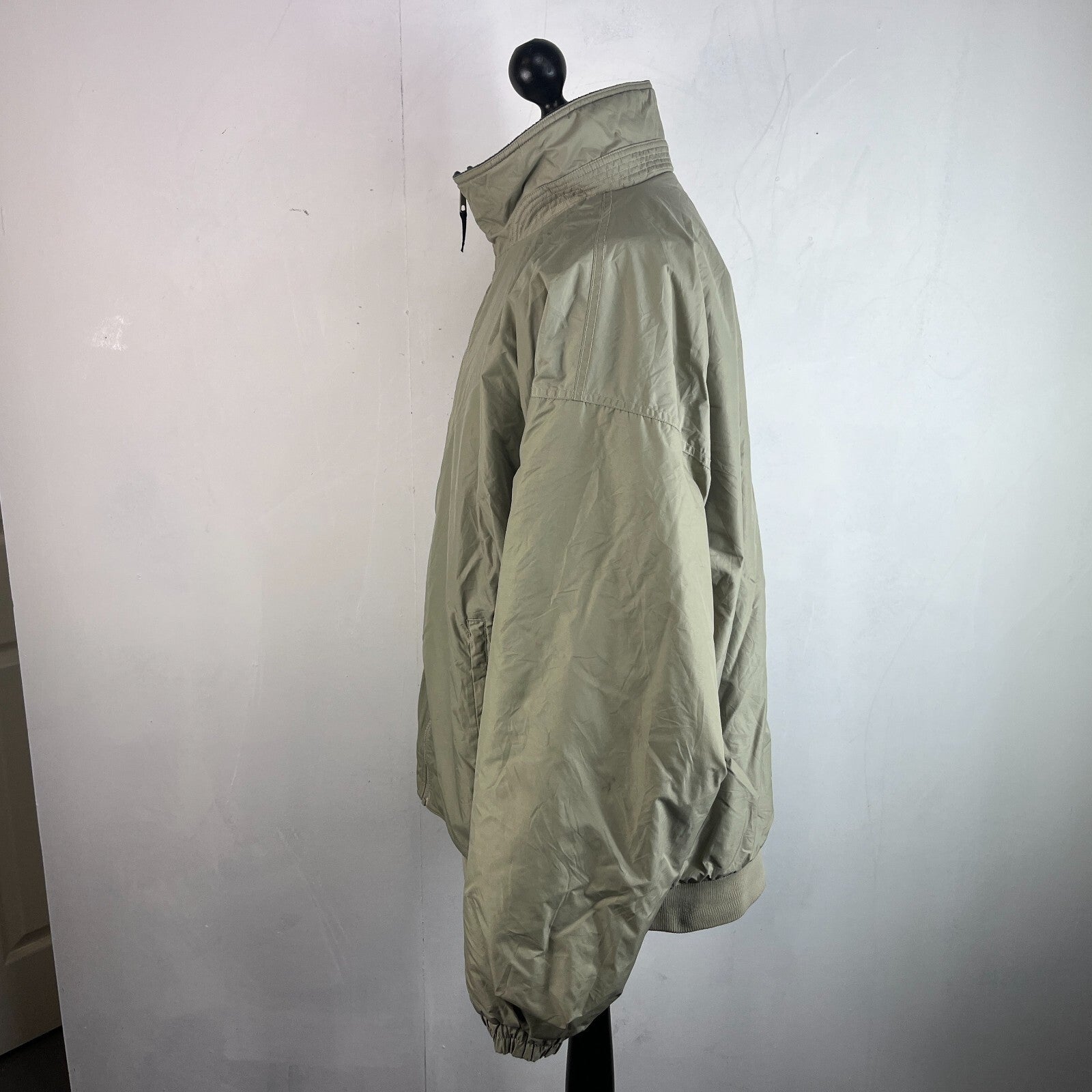 Columbia Men's Bomber Jacket Beige Fleece Lined Warm Casual US size 2XL - UK 3XL