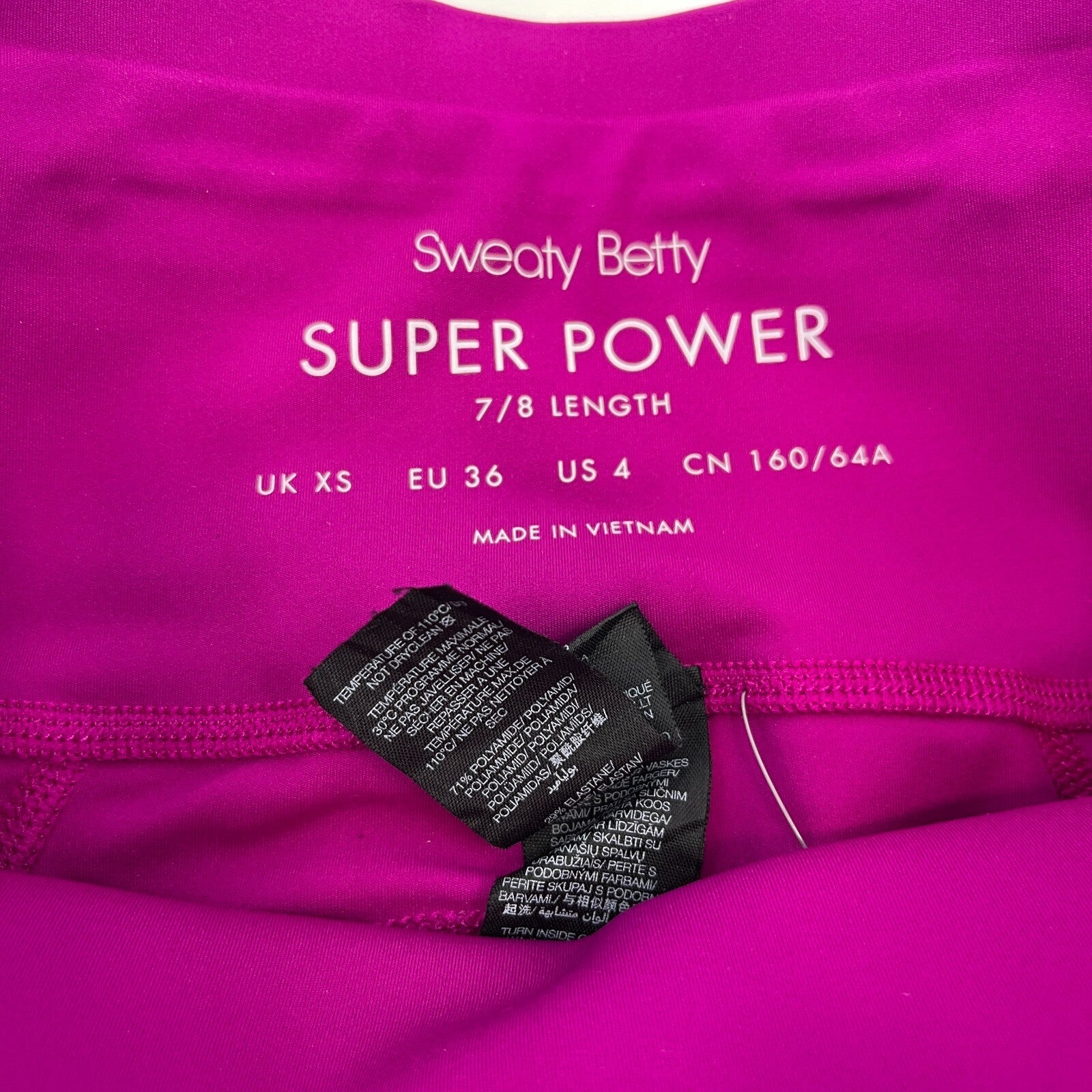 Sweaty Betty 7/8 Length Super Power Leggings in Pink size XS - See Details