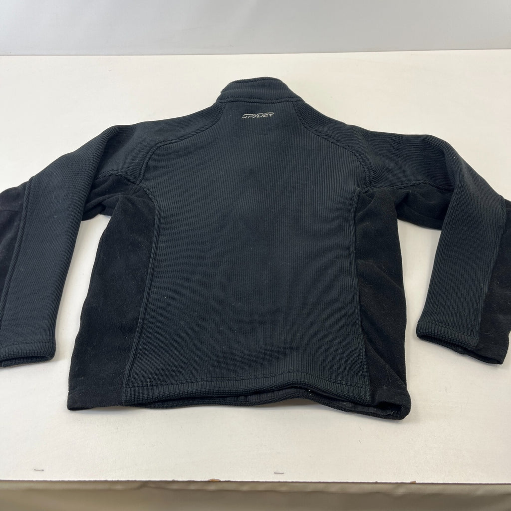 Spyder Quarter Zip Fleece Lined Pullover Top in Black size Small