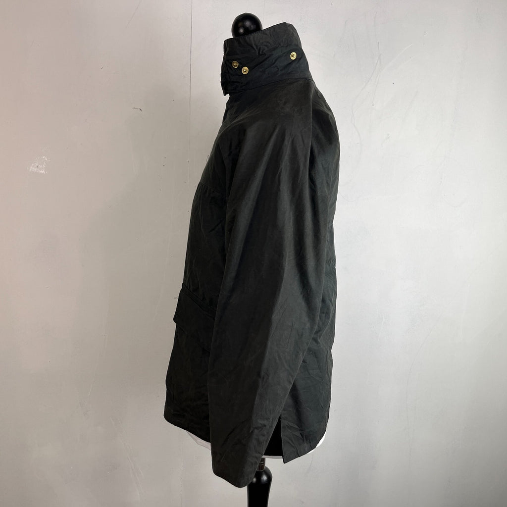 John Partridge Women's Wax Jacket in Black Waxed Cotton size 34 (XS)