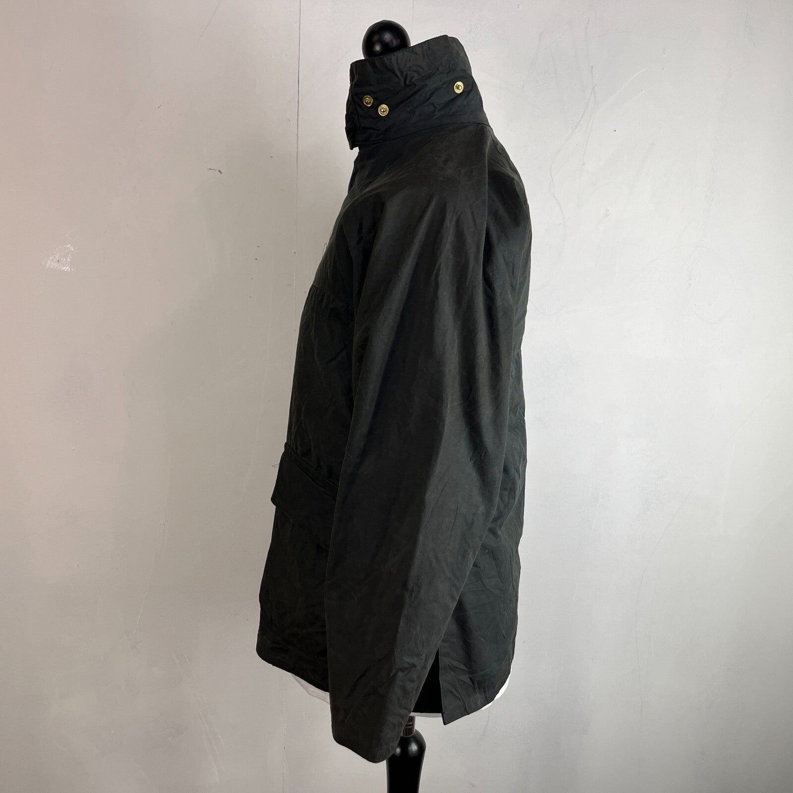 John Partridge Women's Wax Jacket in Black Waxed Cotton size 34 (XS)