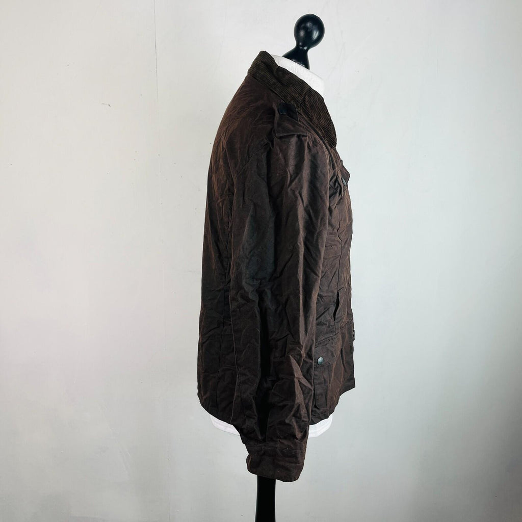 Crane Womens Waxed Cotton Jacket in Brown size Medium