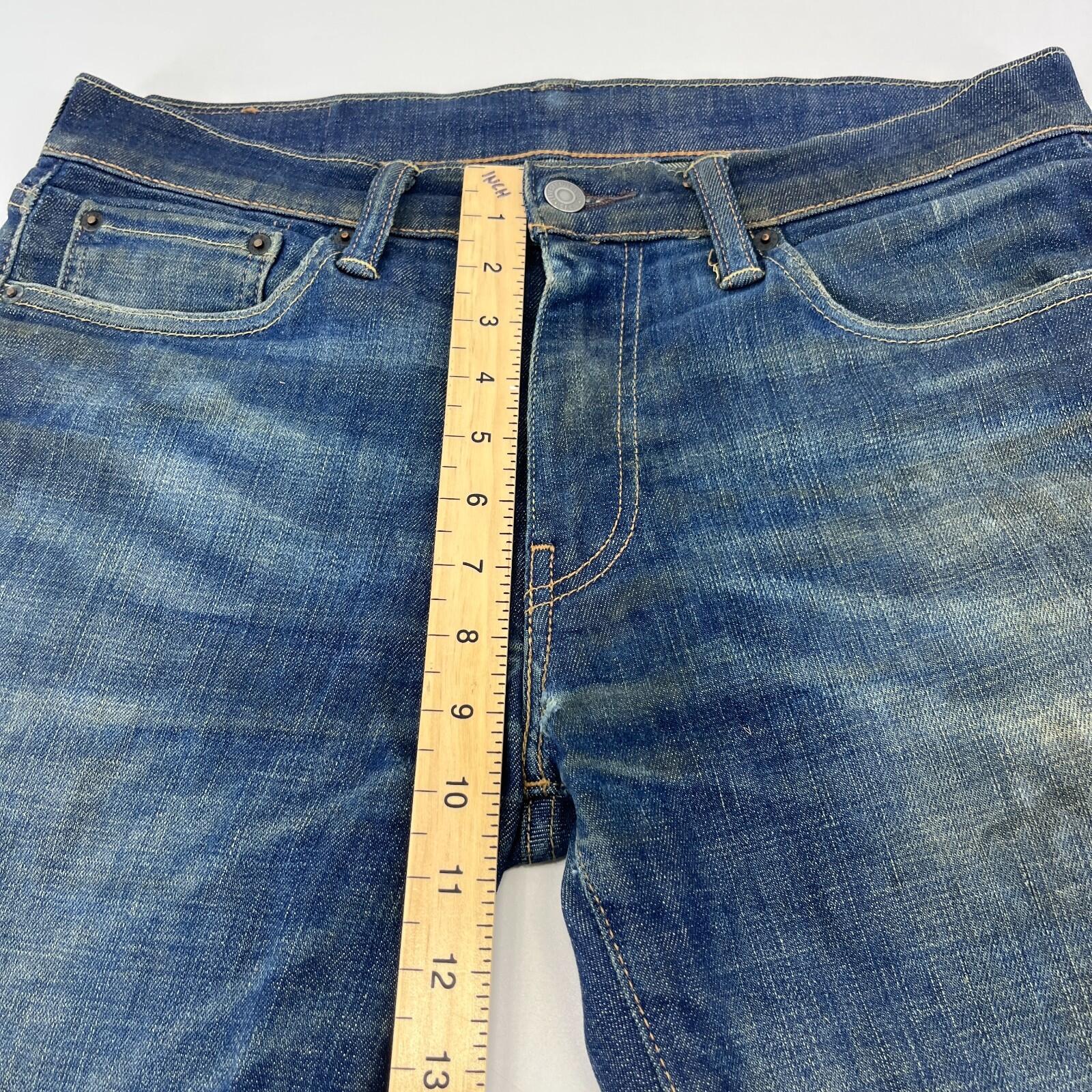 Levis 511 Distressed Slim Fit Jeans W32 L30 Blue Denim Straight Leg Mens Casual