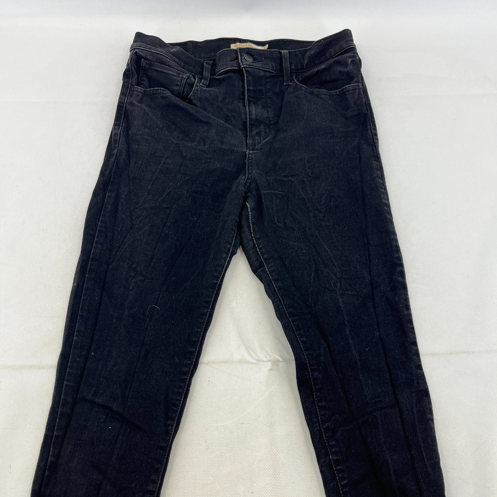 Levi's 720 High Rise Super Skinny Jeans W30" L29" - Black Cotton Denim