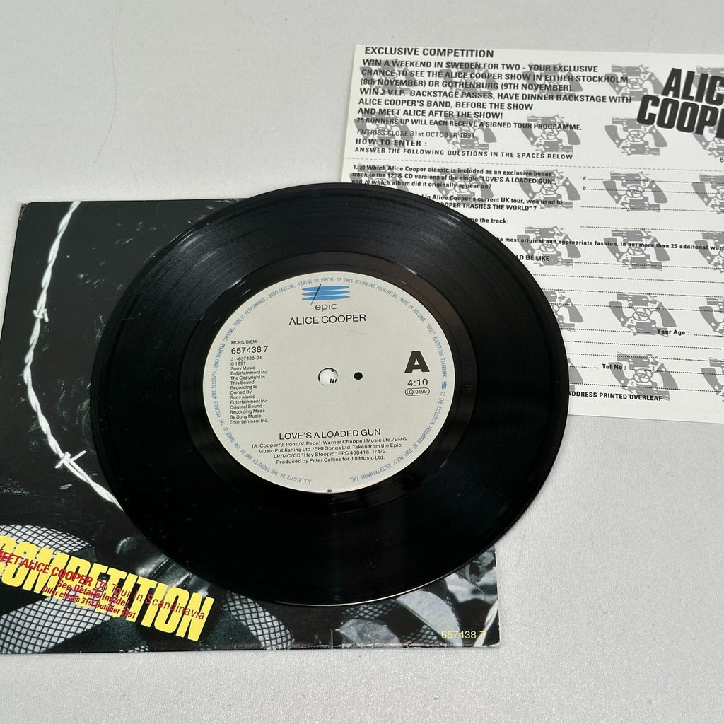 Alice Cooper - Love's A Loaded Gun - 7" Vinyl Single COMPETITION Press EX/EX