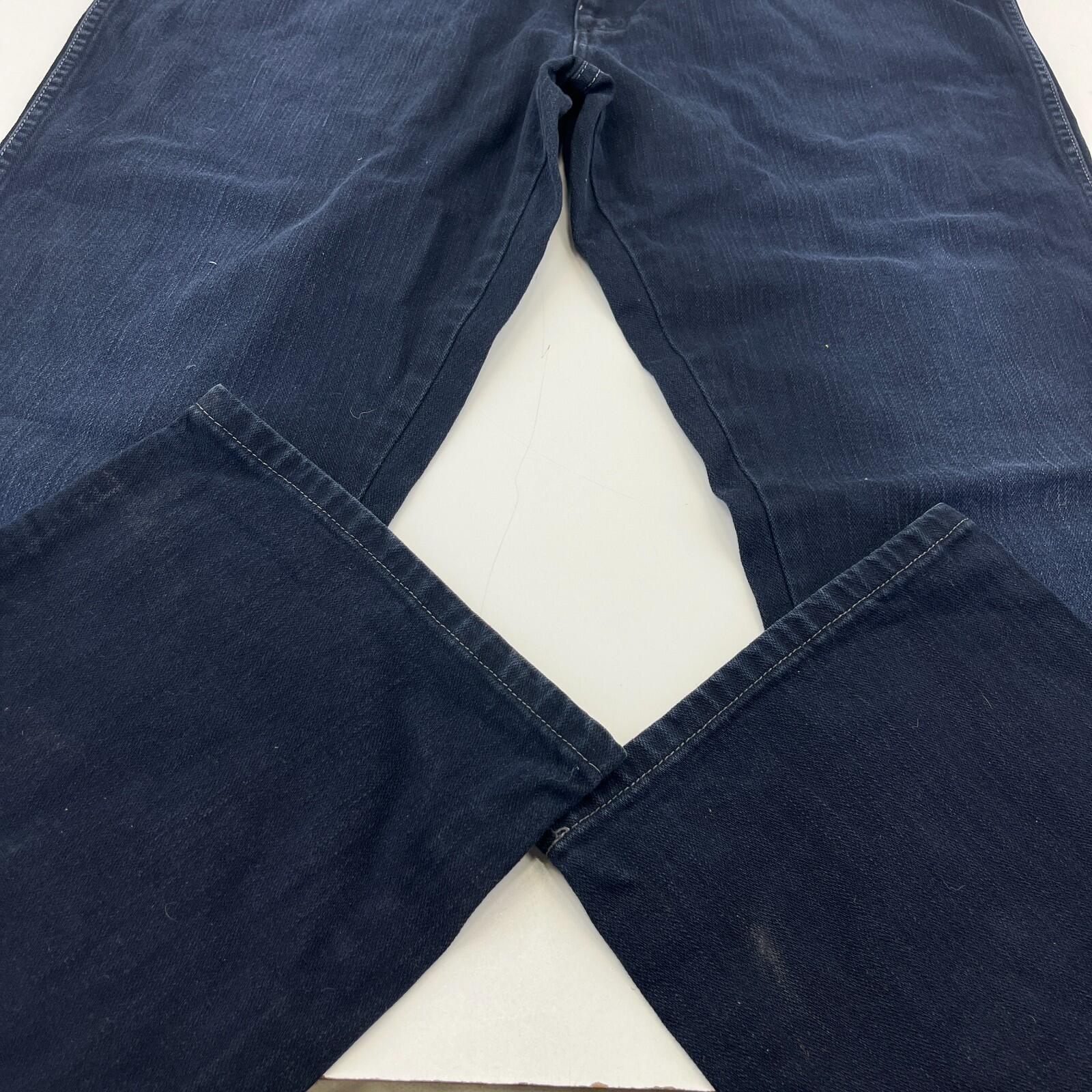 Wrangler Alaska Jeans Men Dark Blue Denim Straight Regular W38" L34"