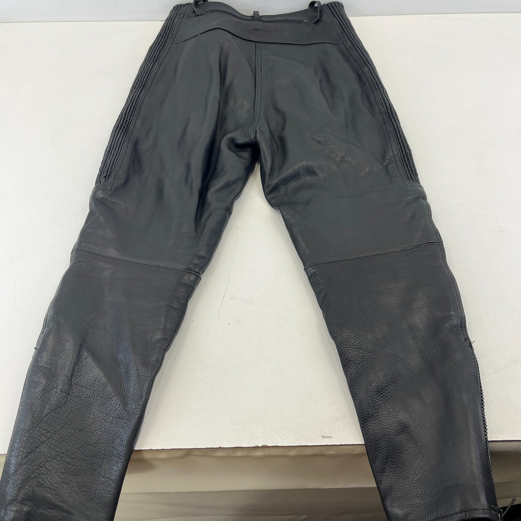 JTS Women's Leather Motorcycle Jeans Trousers Pants size UK 12 EU 36 Leg 26"