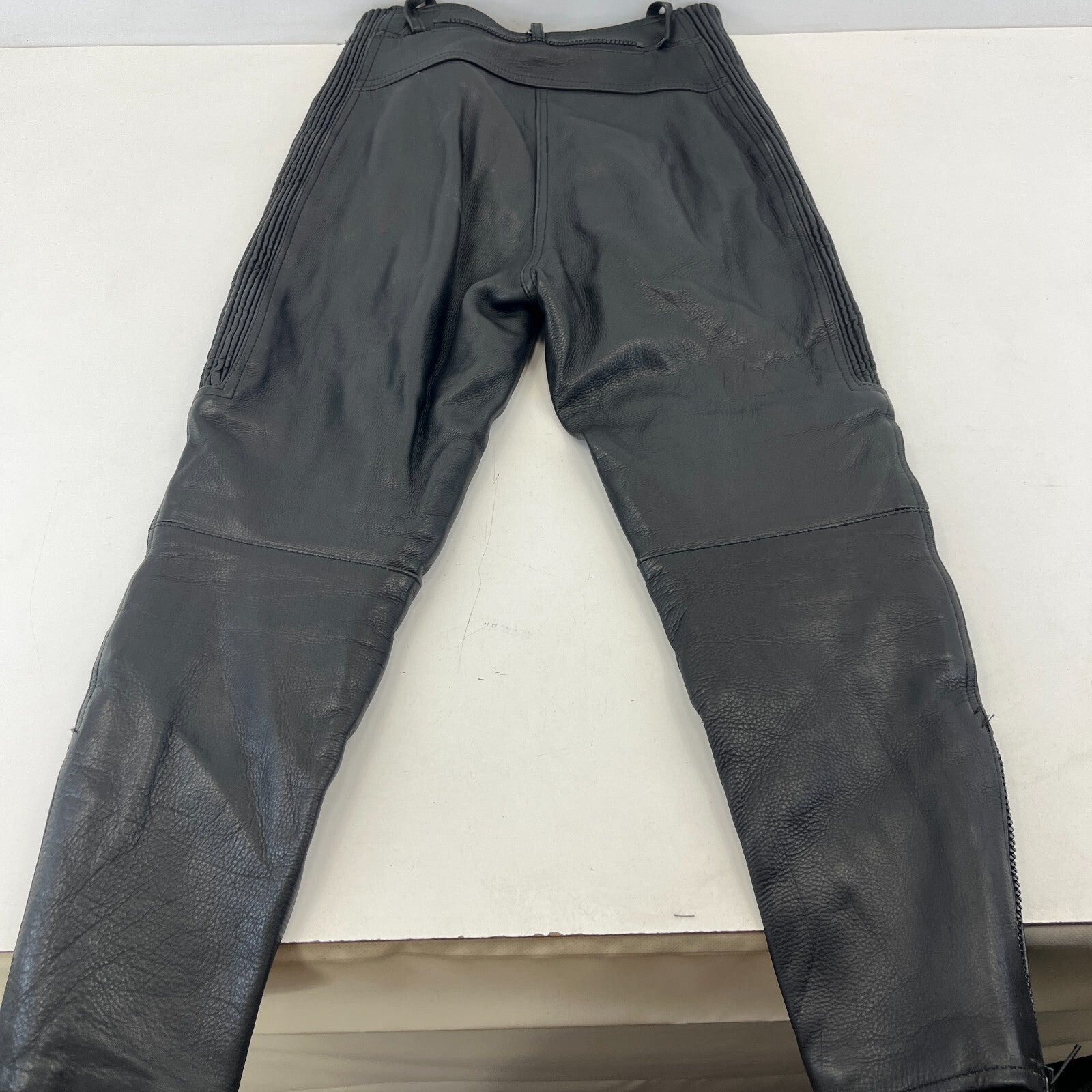 JTS Women's Leather Motorcycle Jeans Trousers Pants size UK 12 EU 36 Leg 26"