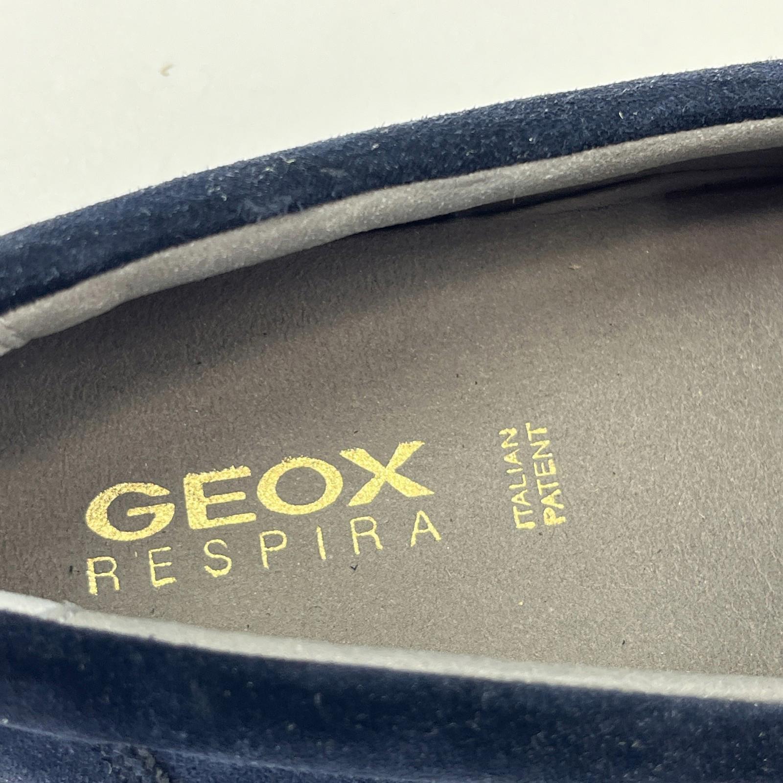 Geox Men's U Devan A Suede Moccasin Loafers Navy Blue size UK 9  EU 43