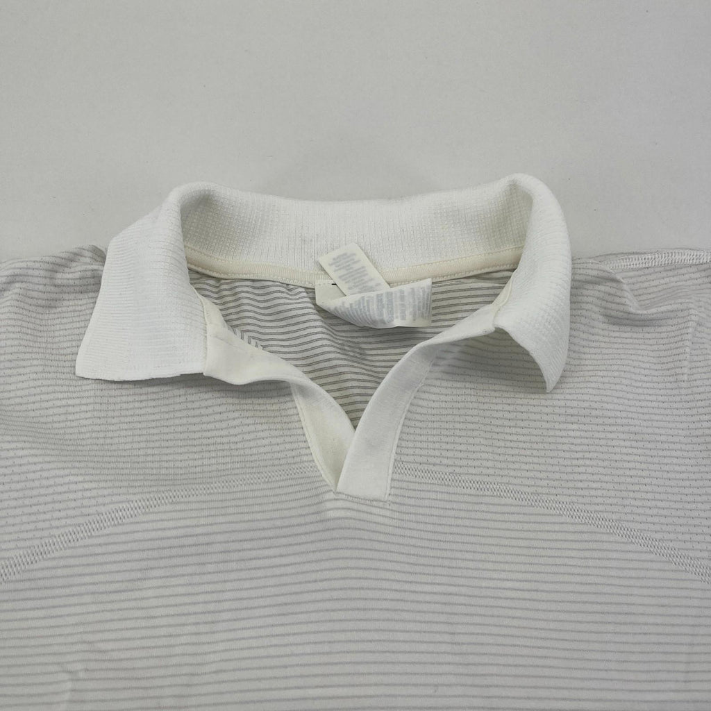 Lululemon Swiftly Tech Relaxed Fit Polo Shirt Top White  US 8 UK 12