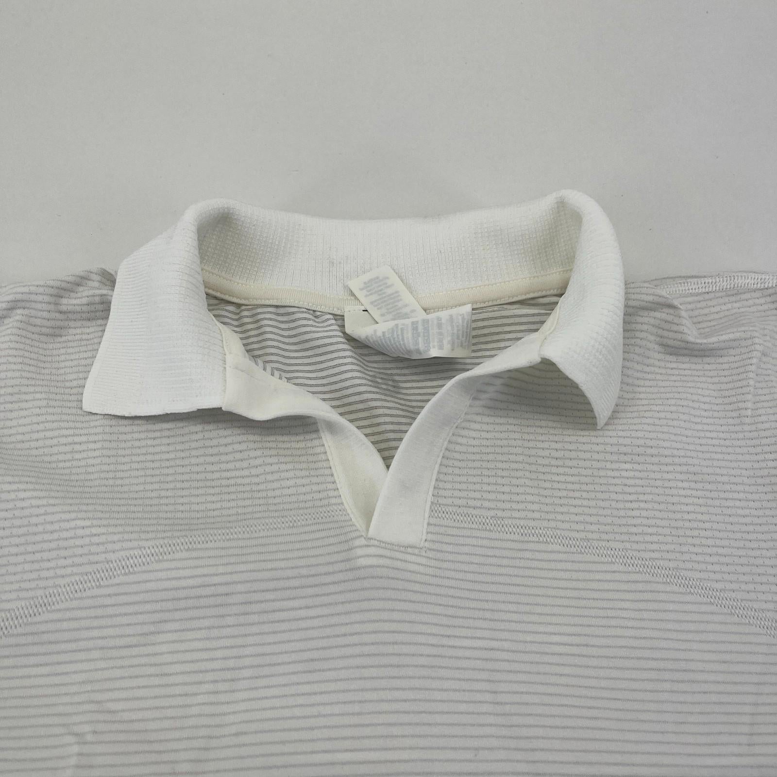 Lululemon Swiftly Tech Relaxed Fit Polo Shirt Top White  US 8 UK 12