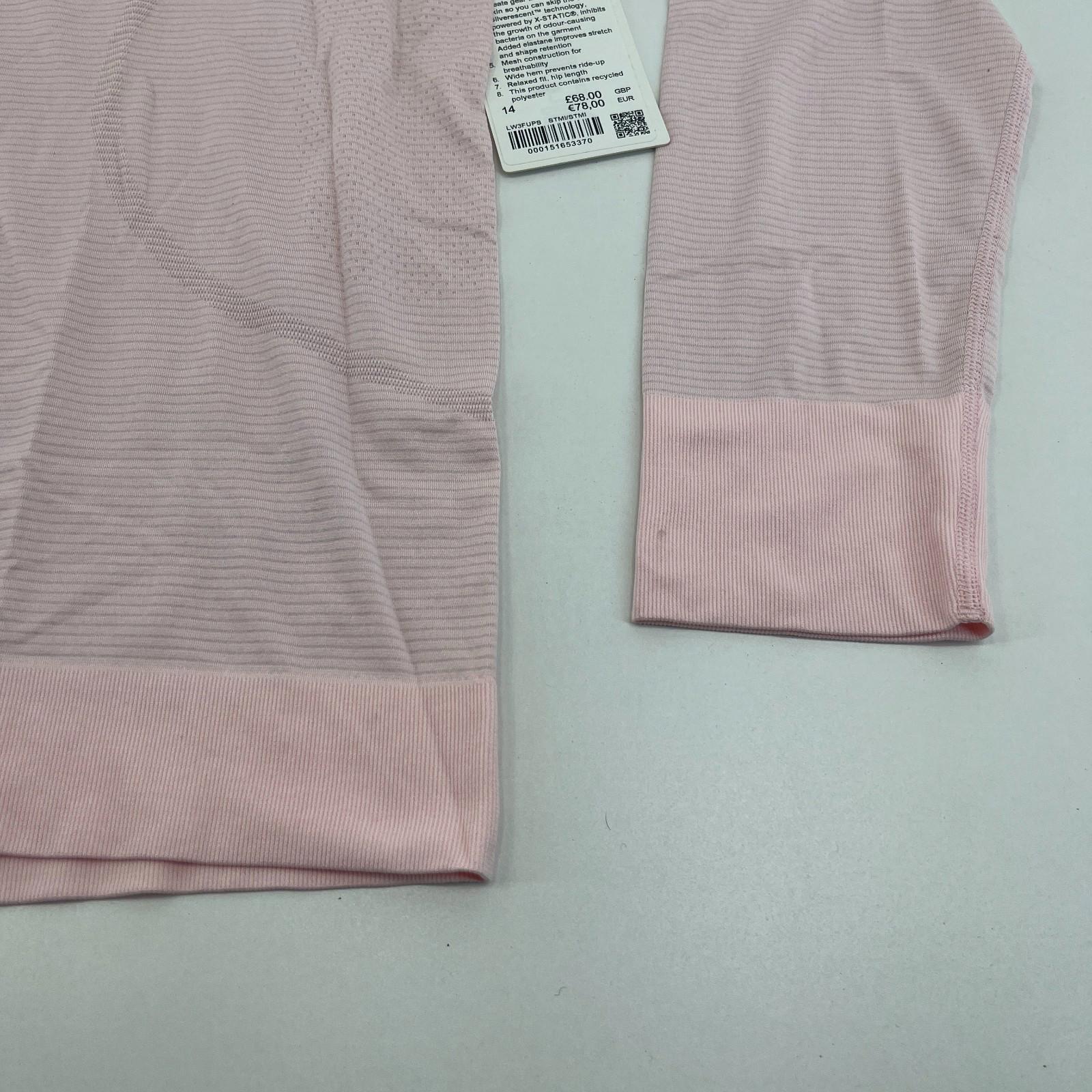 Lululemon Swiftly Relaxed Long-Sleeve Shirt in Pink size UK 18 US 14