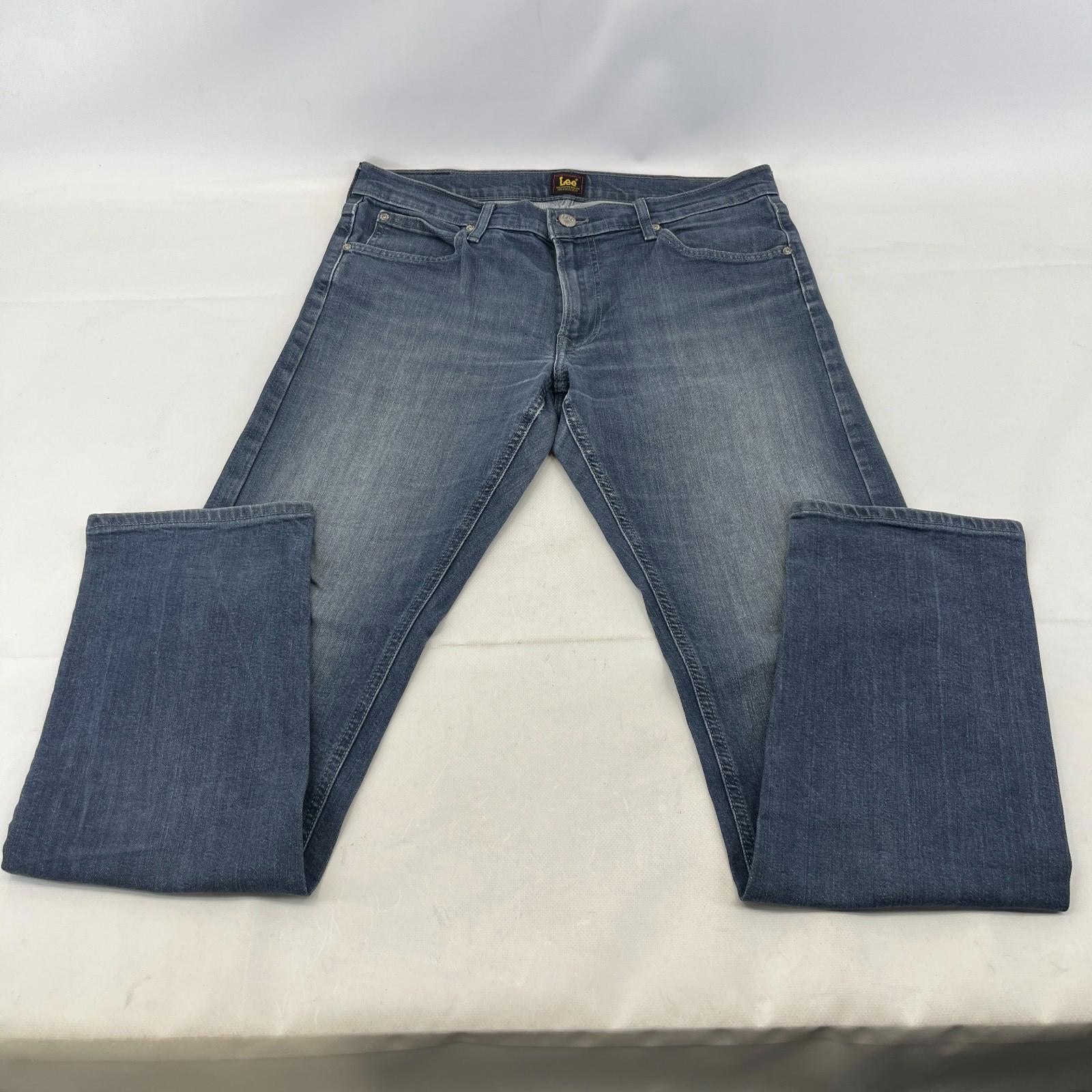 Lee Daren Men's Grey Taper Slim Stretch Denim Jeans size W34" L34"