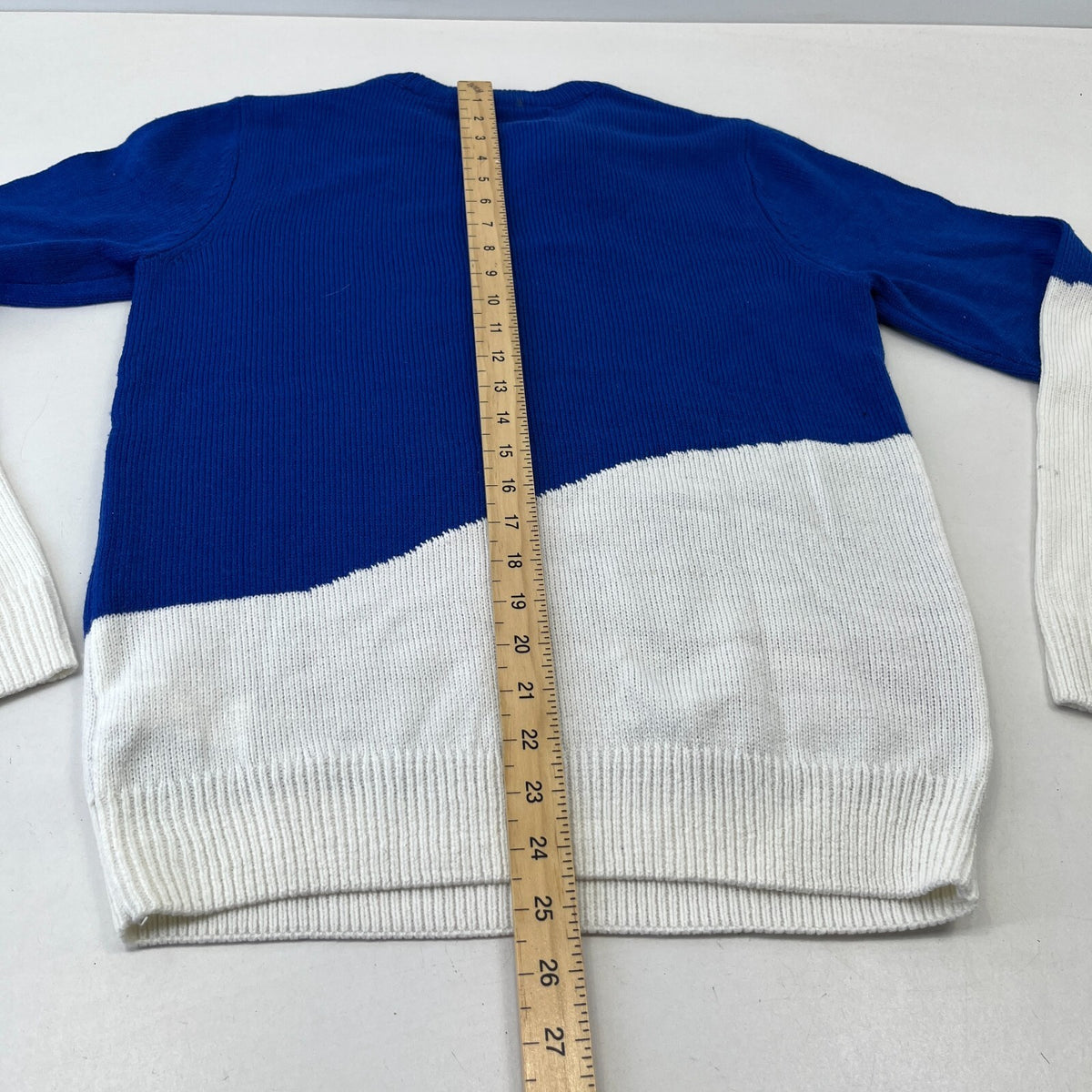 Next Snowman on a Snowboard Christmas Jumper size Small Unisex - Blue/White