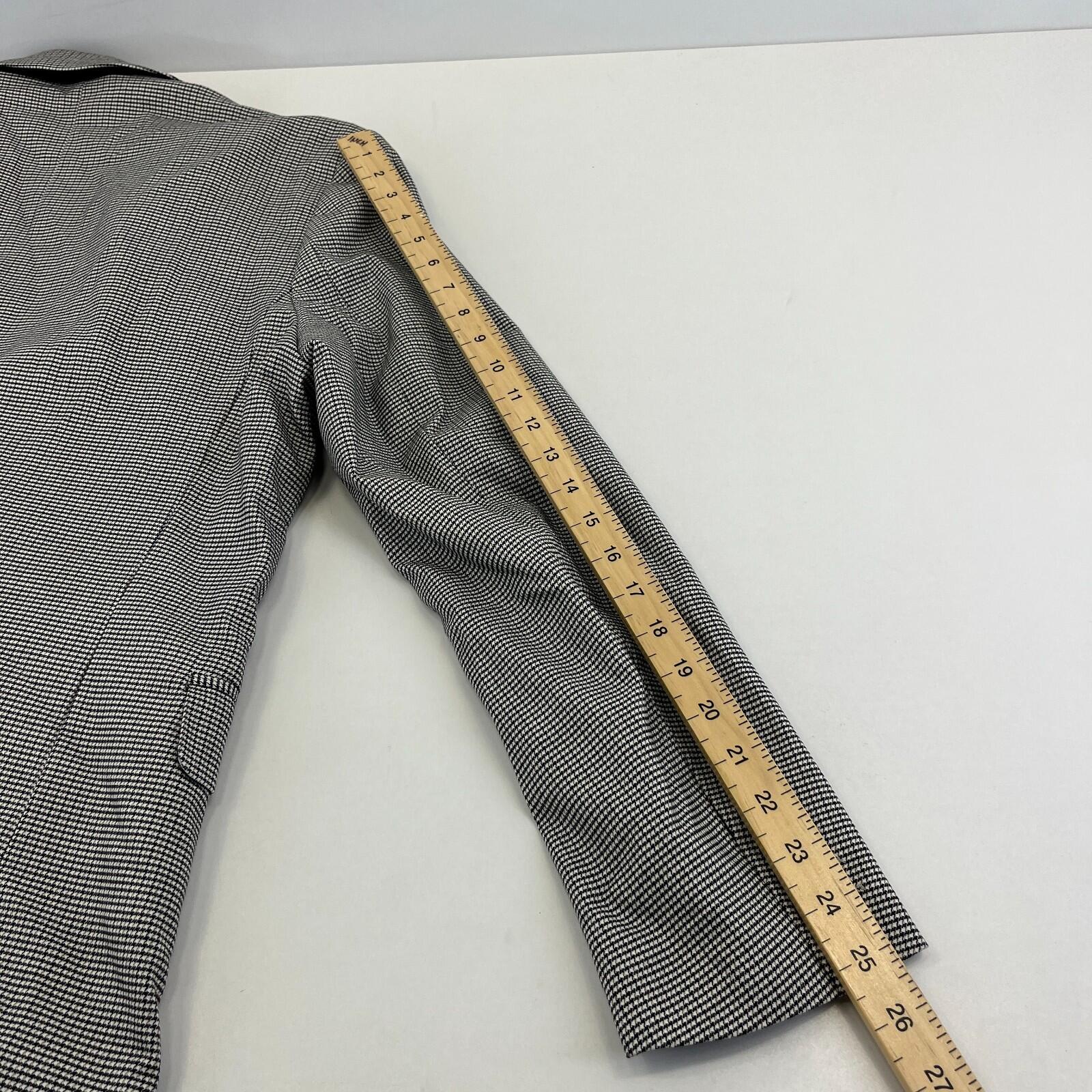 Ben Sherman Men's Black & White Houndstooth Blazer Jacket Men's size 44R