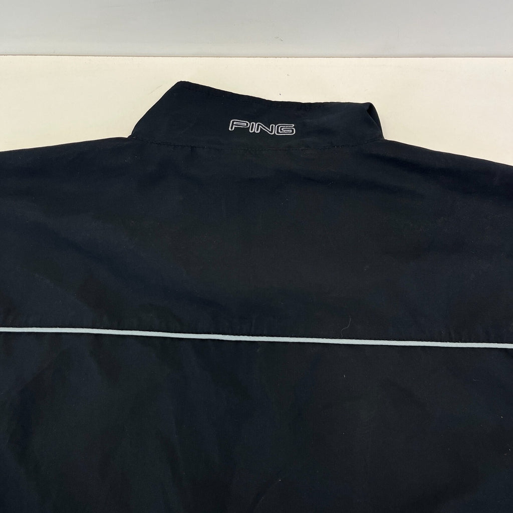 Ping Collection Men's Half Zip Golf Jacket Short Sleeve in Black 1/2 Zip size L