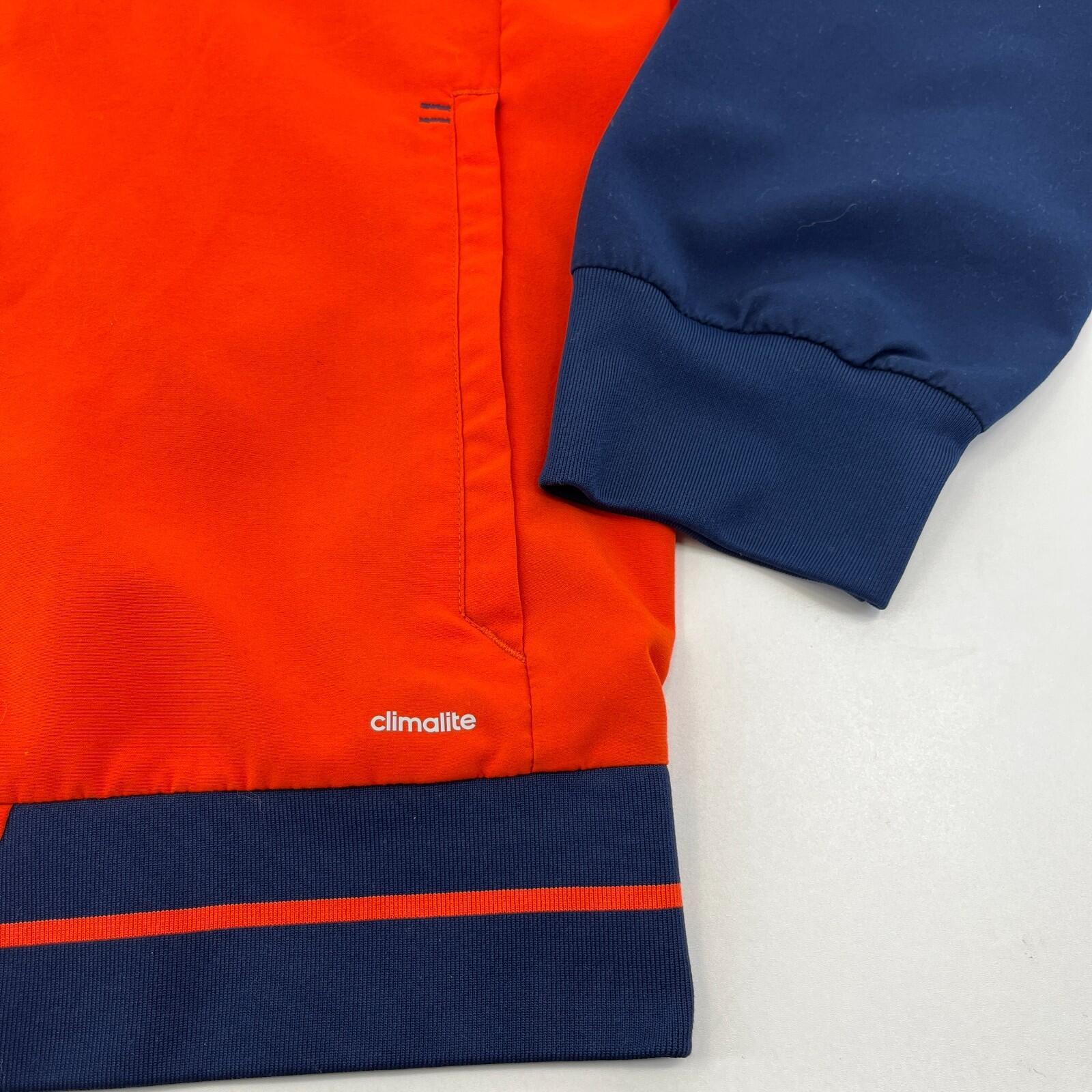 Adidas Middlesbrough FC Jacket size L Navy Blue & Orange Football Hooded Zip Up