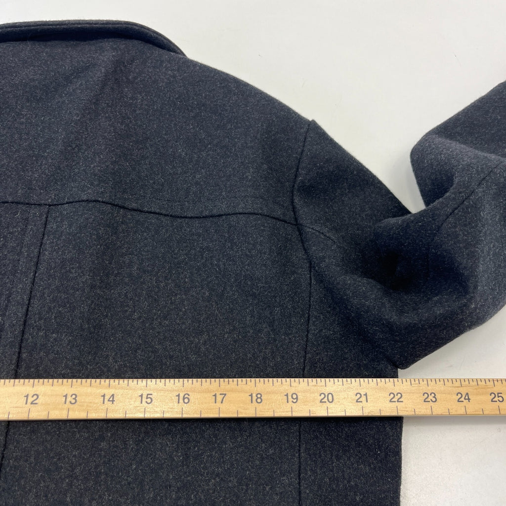 Hackett London Men's Double Breasted Peacoat Charcoal Grey size M