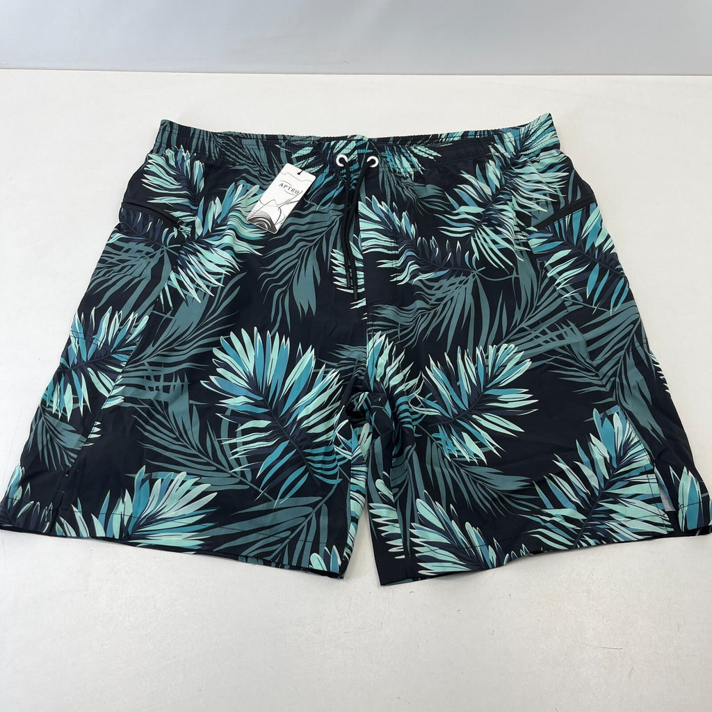 APTRO Men's Shorts Elastic Waistband Drawstring Casual Cotton Shorts size 3XL