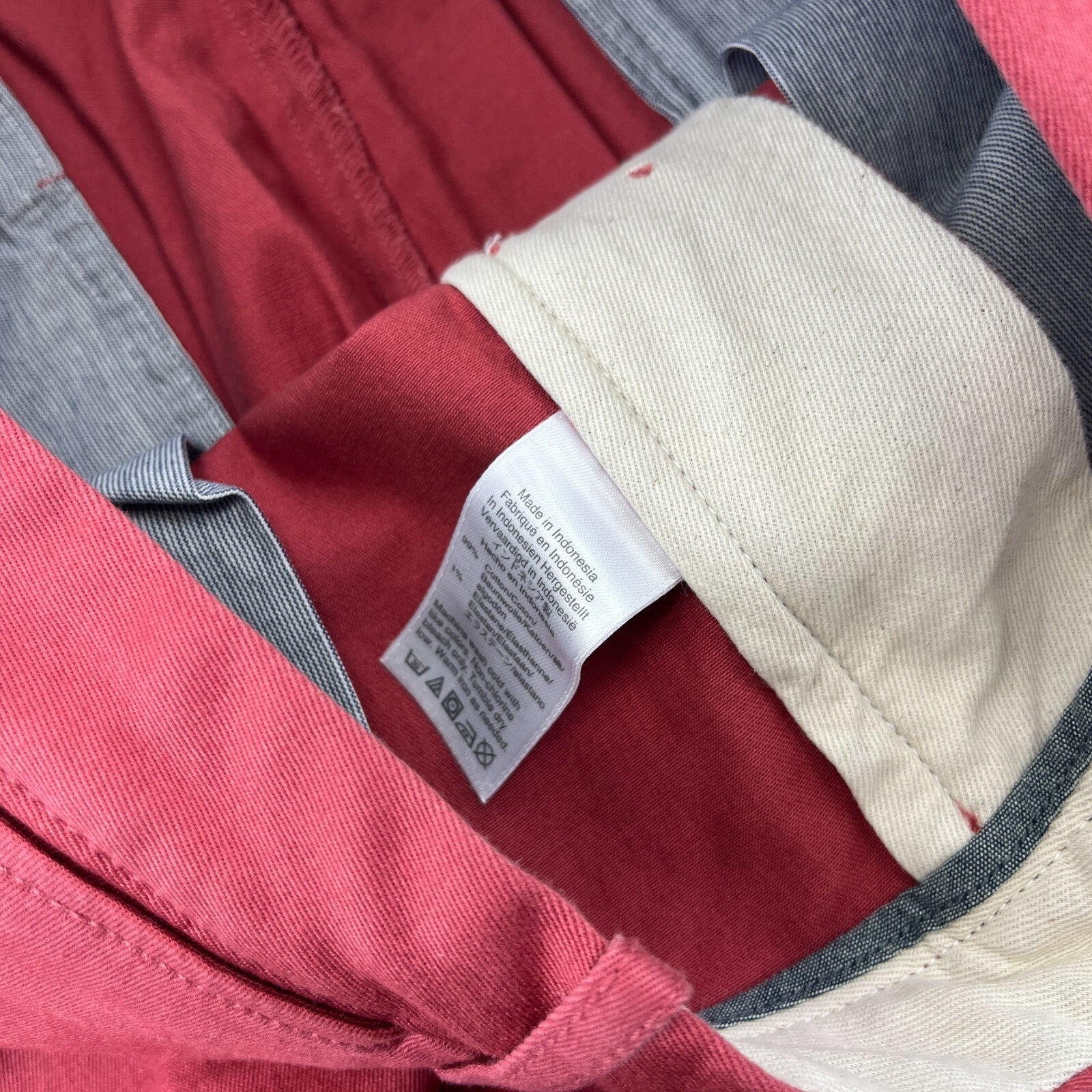 J Crew 770 Straight Stretch Chino Trousers Dark Pastel Pink Golf W32" L32" - New