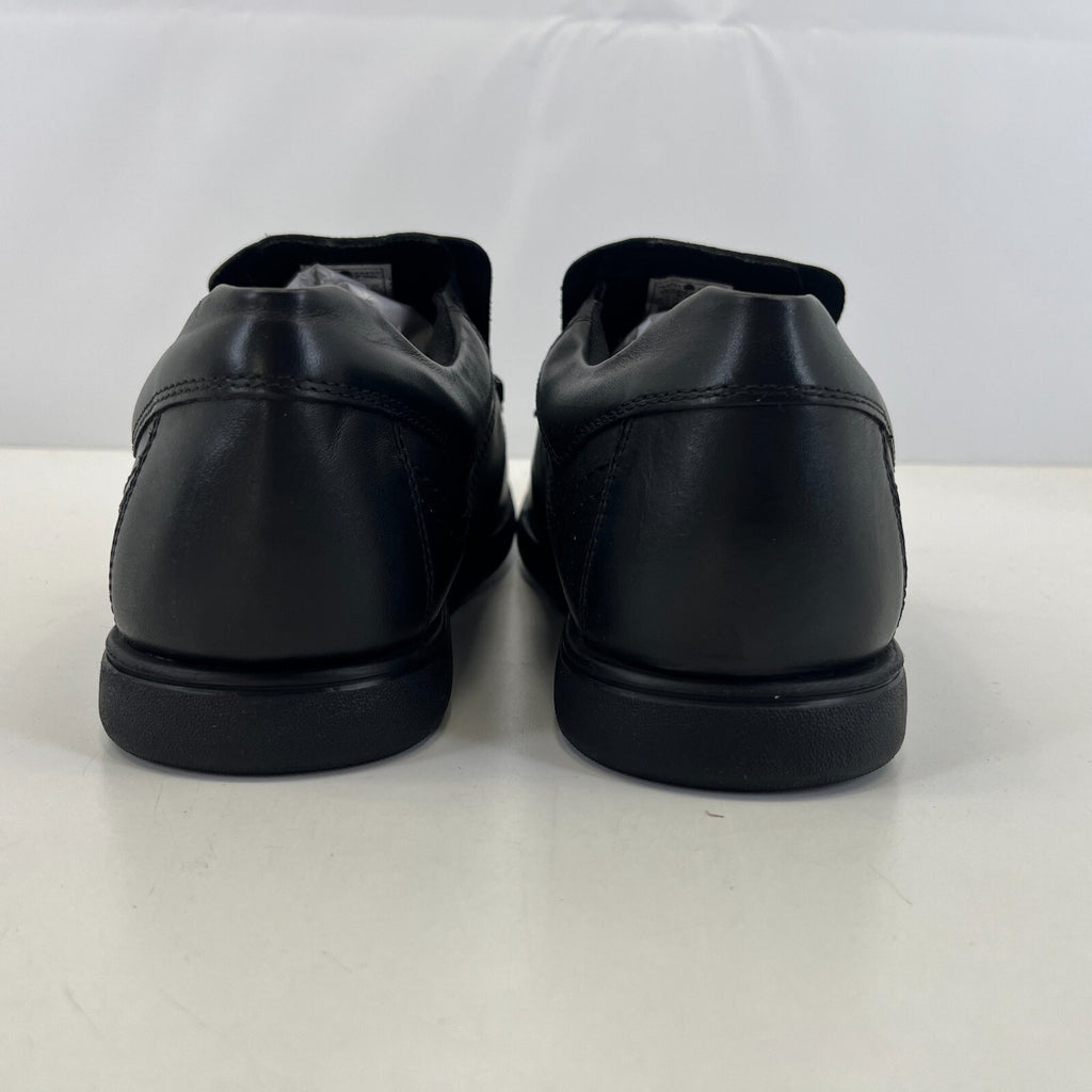 Pretty Green Waltham Slip On Shoes Moccasin Loafers Mens Black Leather UK 11 New