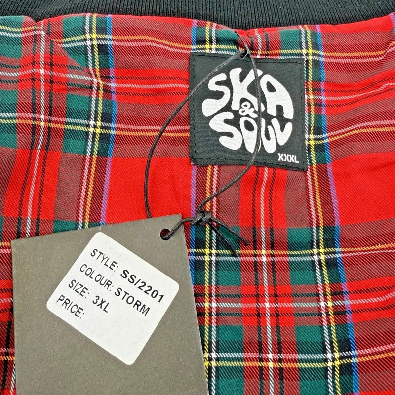 Ska & Soul Harrington Bomber Jacket Storm Grey Mens 3XL Reggae Skinhead Mod