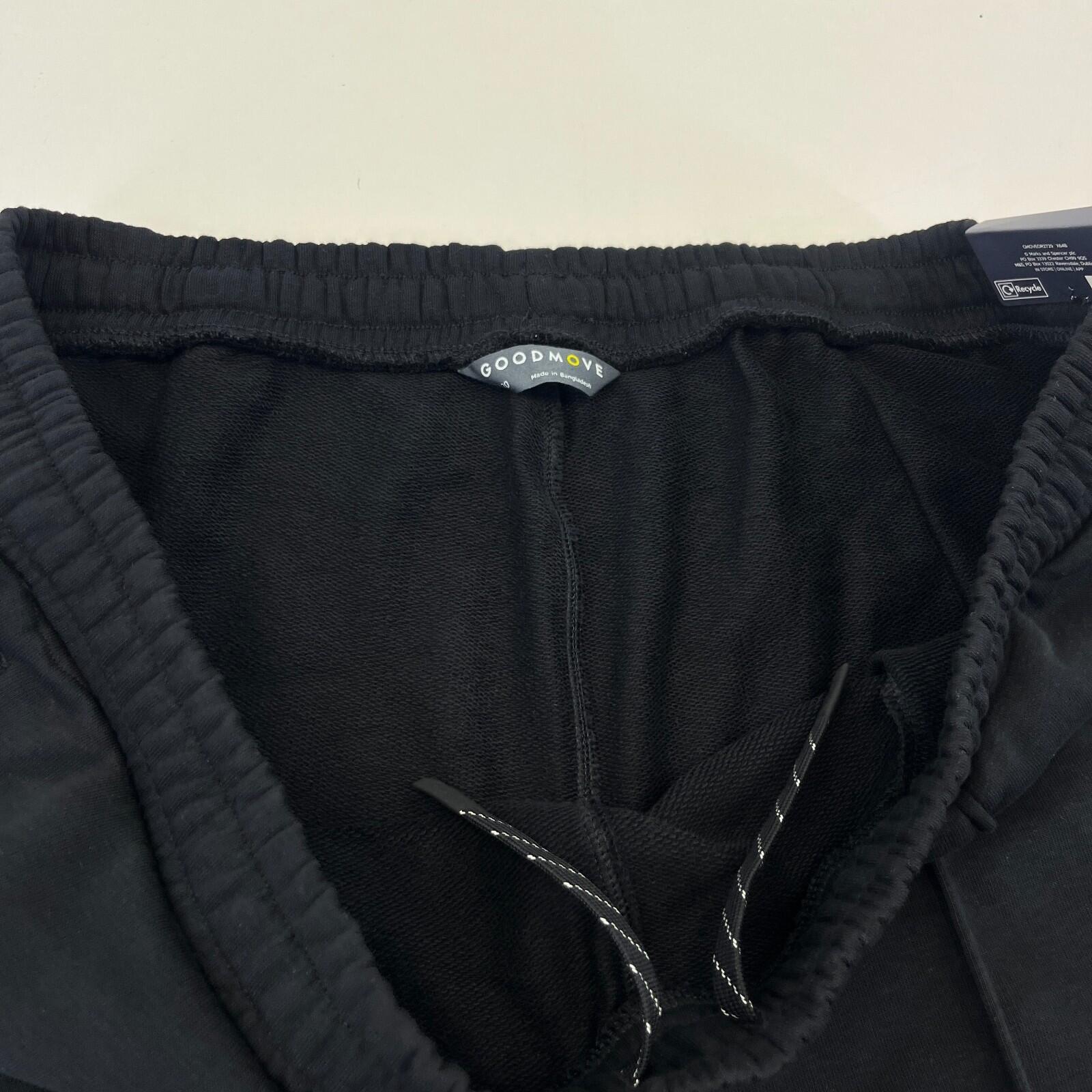 M&S Ladies Goodmove Parachute Joggers Cuffed Trousers Pants Black BNWT size 20
