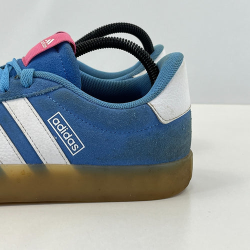 Adidas VL Court 3.0 Trainers Suede Shoes Baby Blue on Gum Soles UK 7 EU 40 2/3