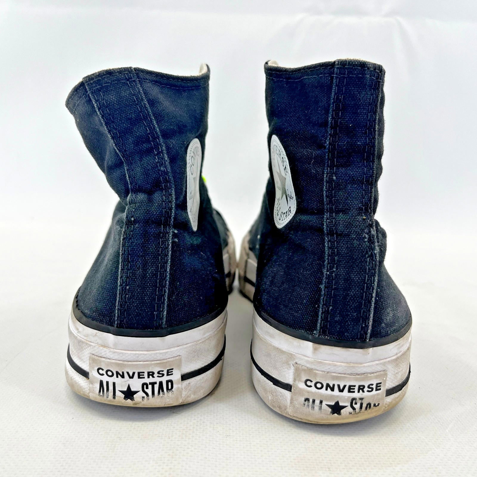 Converse Platform Lift Black Hi Tops Trainers Chuck Taylor All Stars Size UK 8