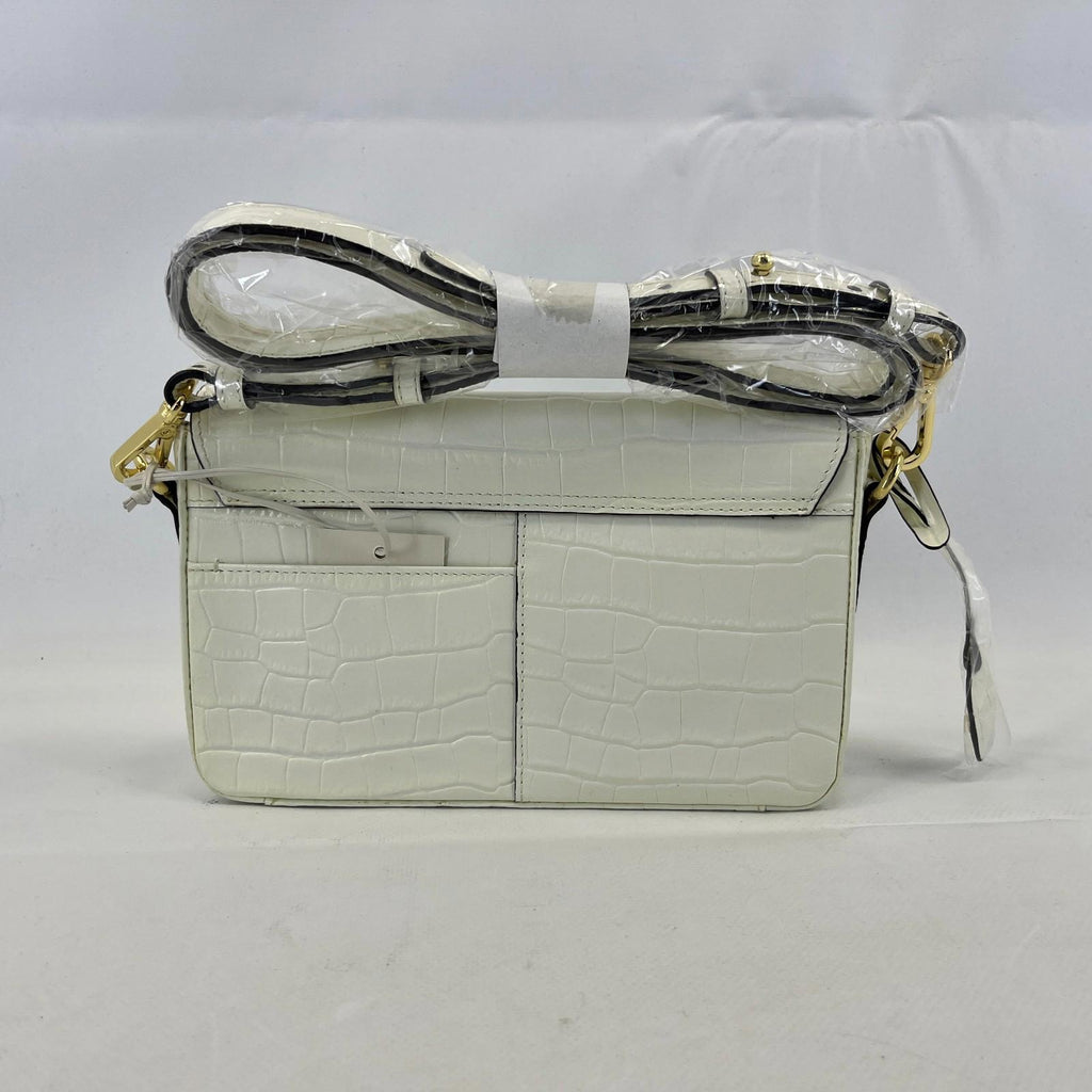 Genuine Radley Hanson Mews Handbag in White Faux Croc Small Flapover Crossbody