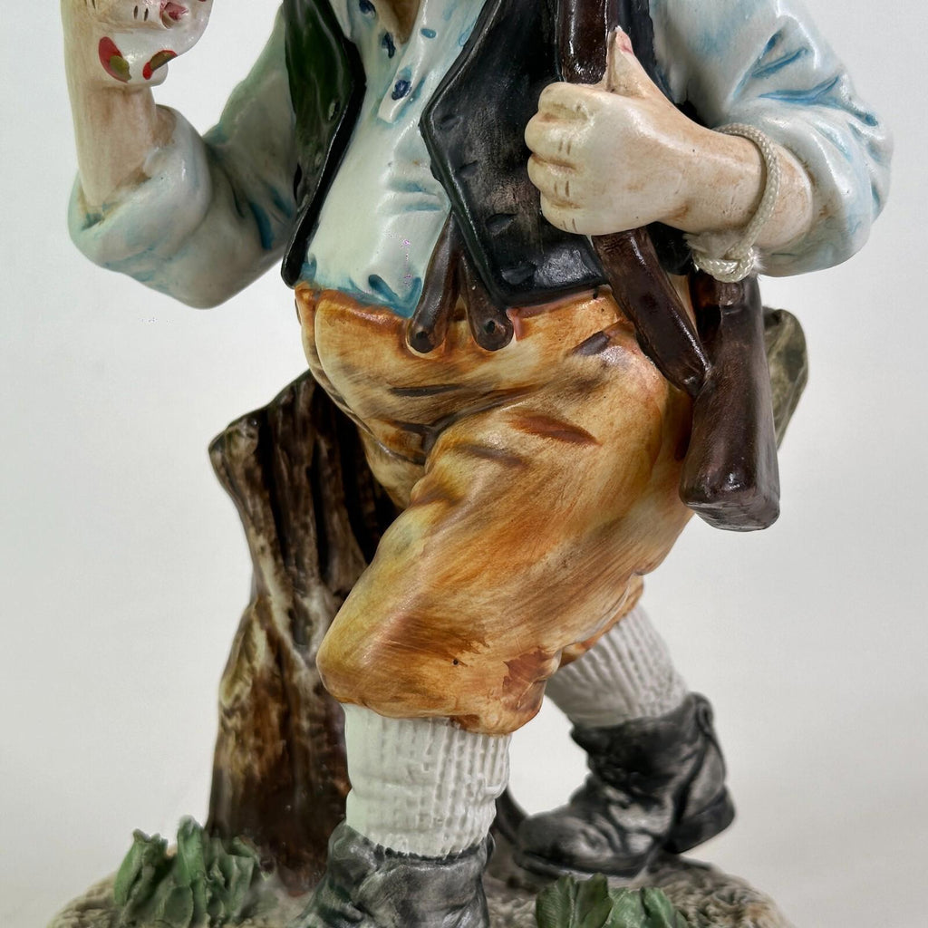 Rare The Hunter Capodimonte Figure Mopping His Brow - Approx 10.5" - VGC