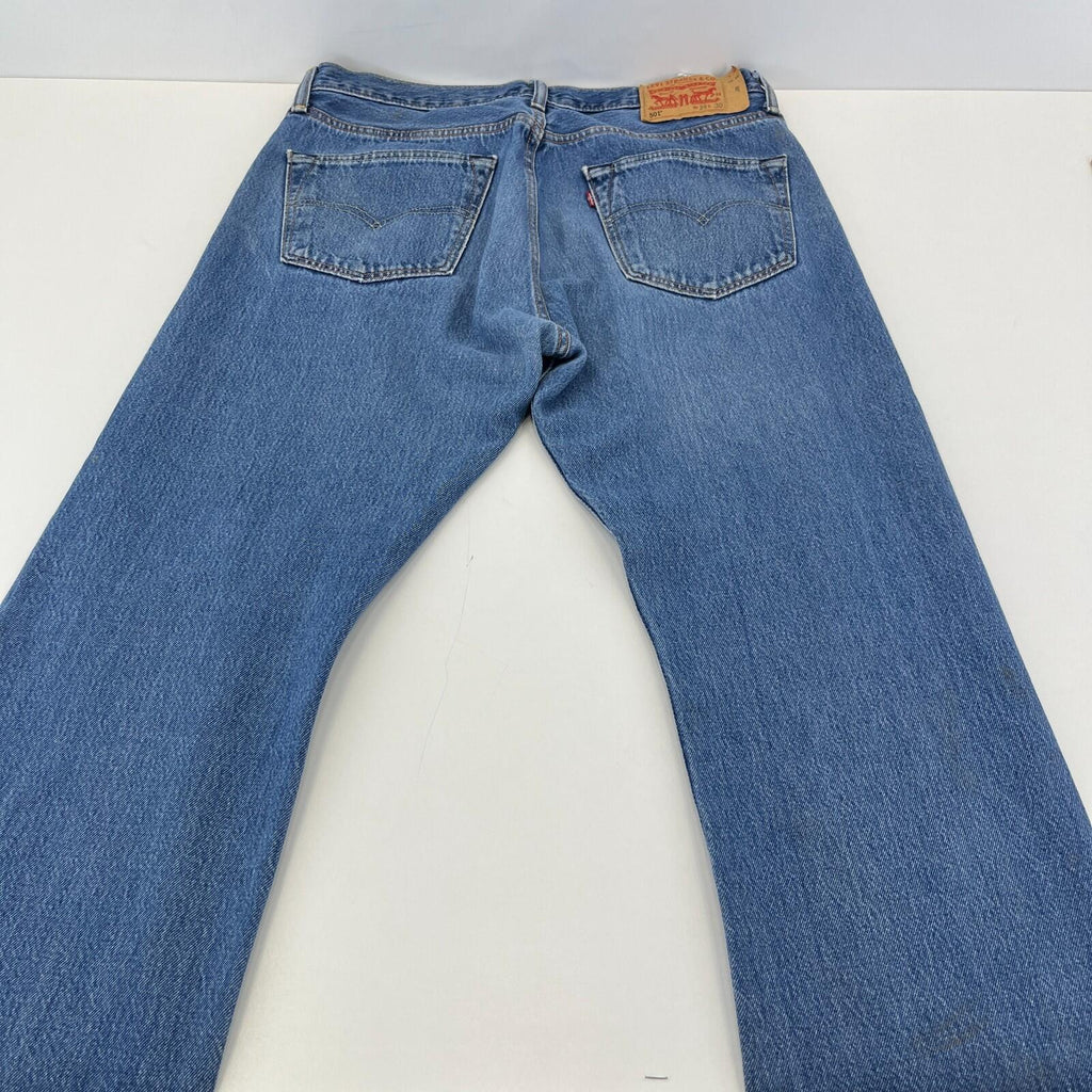 Levi’s 501 Men’s Jeans Mid Blue Straight Leg Button Fly W34" L30"
