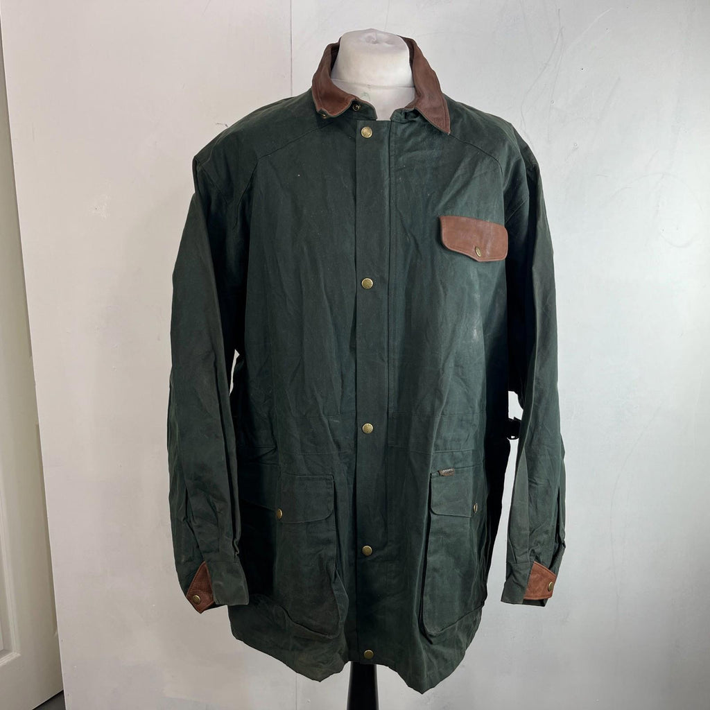 Koolah Middy Premium Wax Jacket Dark Green Made in Canada size 2XL fits like 4XL