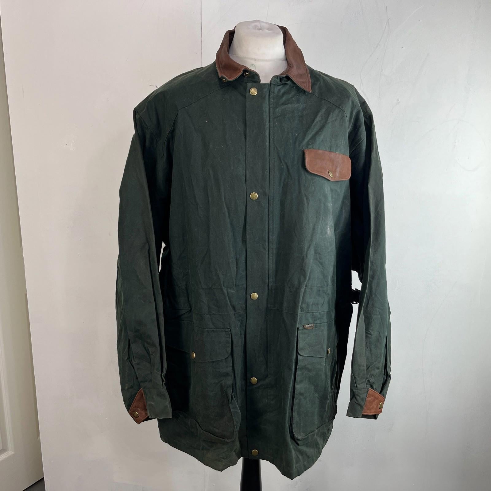Koolah Middy Premium Wax Jacket Dark Green Made in Canada size 2XL fits like 4XL