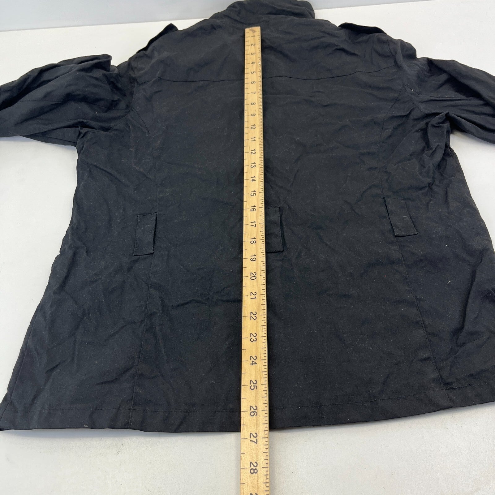 Crane Wax Jacket in Black Waxed Cotton Women's UK size Medium