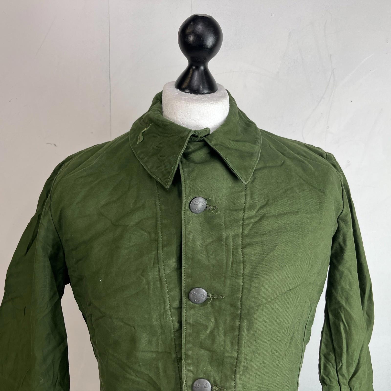 Swedish Army Issue Combat Jacket OG Green Fatigue Coat size C46