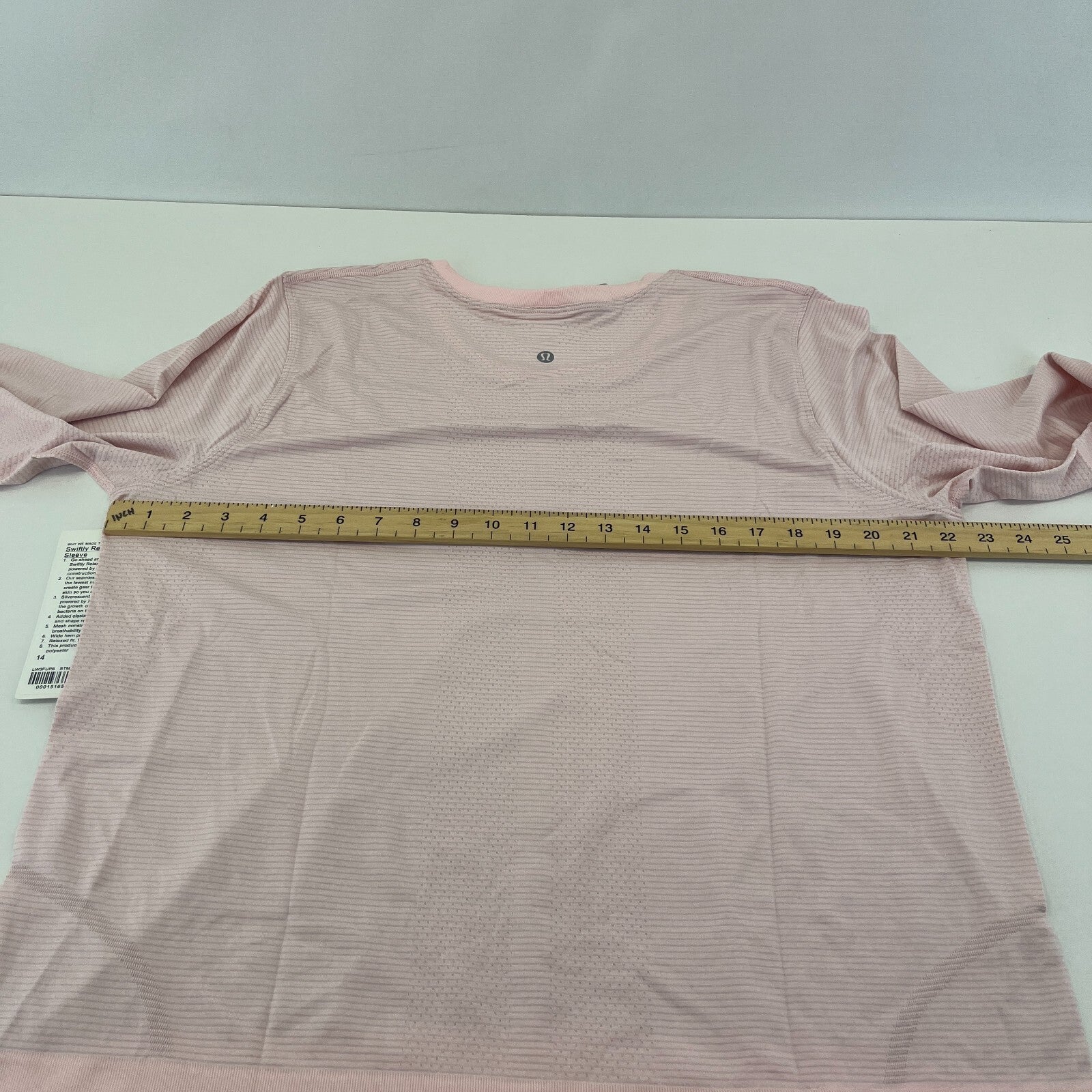 Lululemon Swiftly Relaxed Long-Sleeve Shirt in Pink size UK 18 US 14