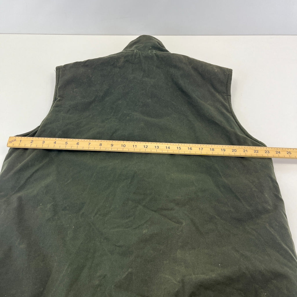 Elm Tree Men's Quilted Wax Gilet Body Warmer Jacket Dark Green size XL