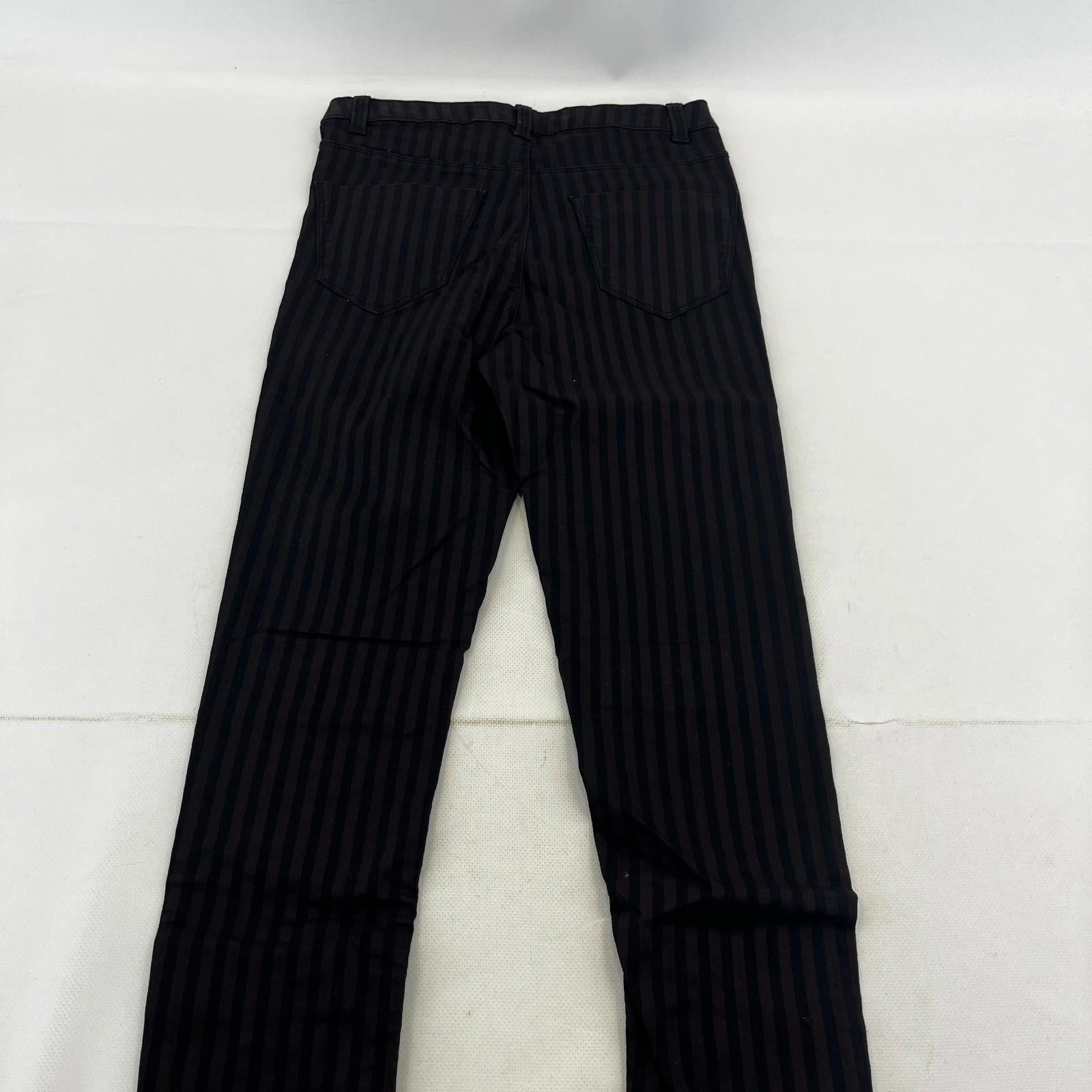 Clockhouse Womens Black/Purple Striped Jegging Jeans Skinny size 33R NWOT