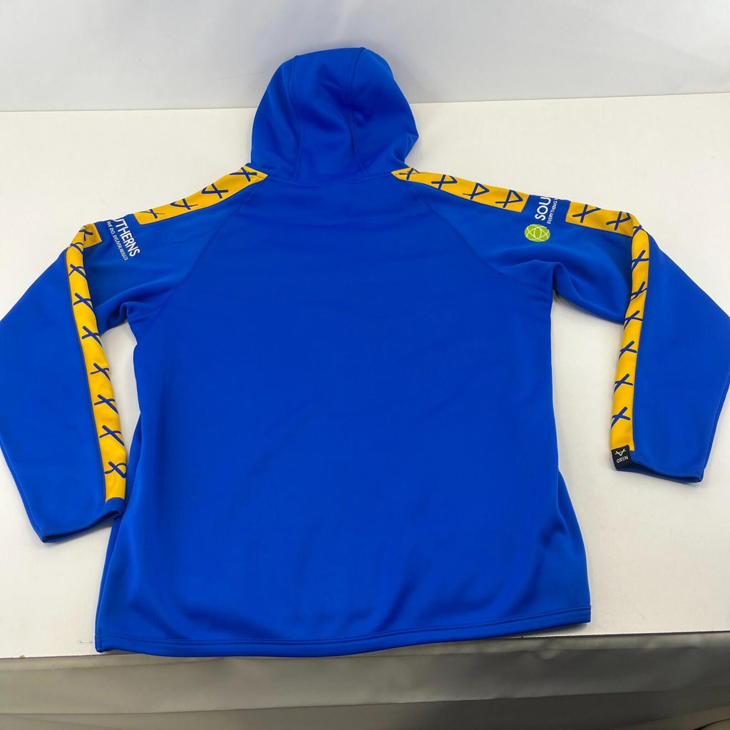 ISC Bradford Bulls Hoodie Rugby Mens size Medium Pull Over Blue & Yellow
