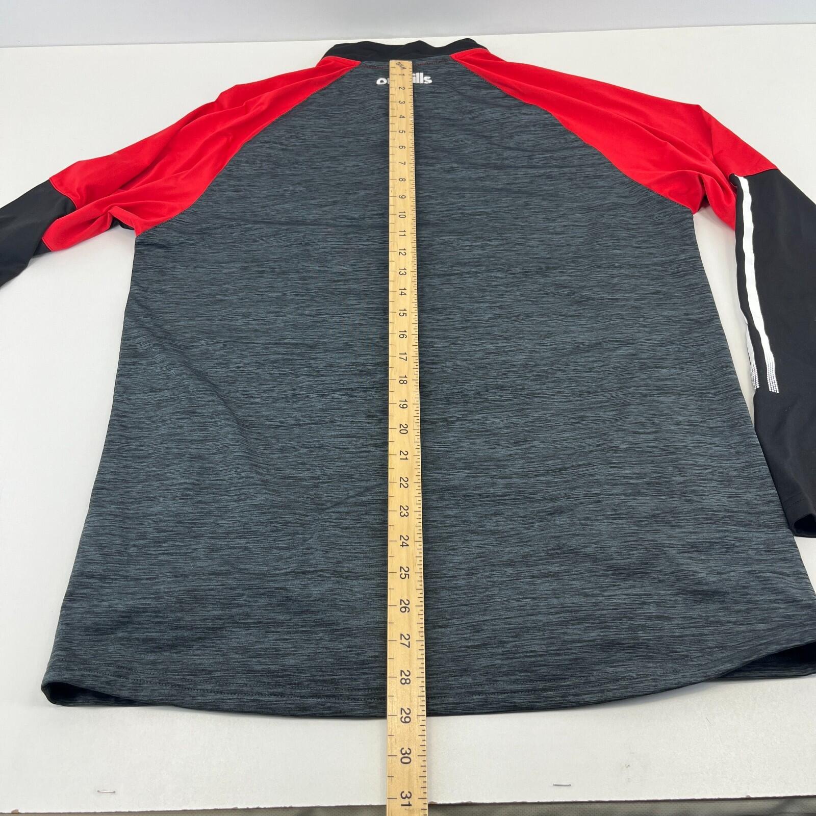 Lincoln United FC ONeills Long Sleeve Training Top size XL Grey Red Black