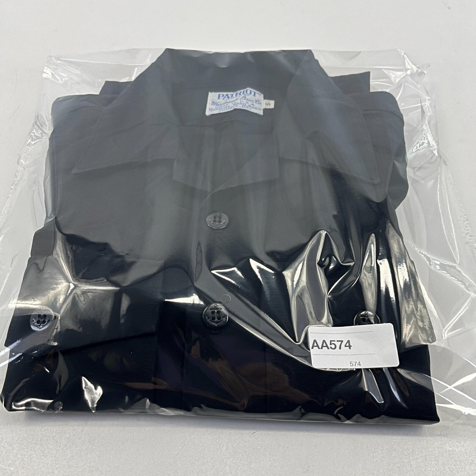 Patriot US Navy Dress Shirt in Black - US size Small Short Sleeve
