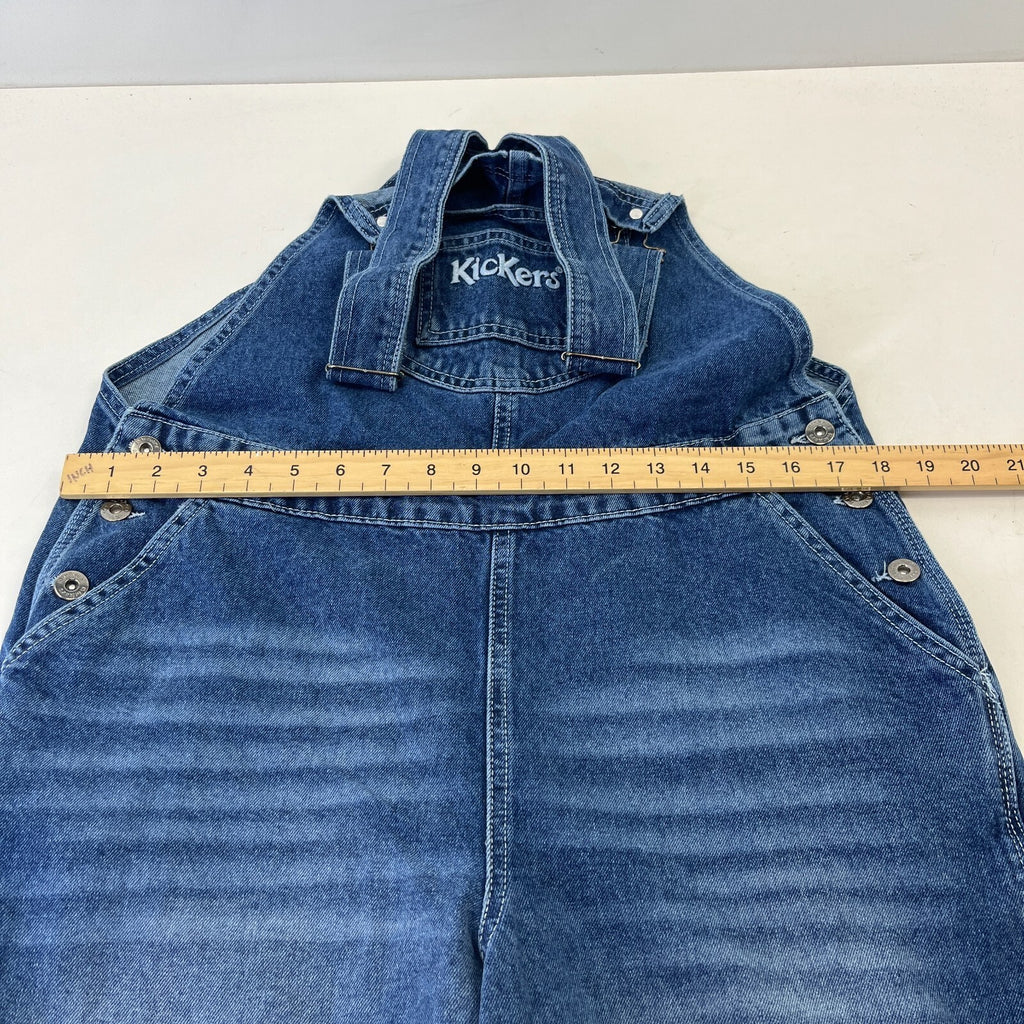 Kickers Classics Baggy Denim Dungarees Overalls Mid Blue Wash size 30 L31" BNWT
