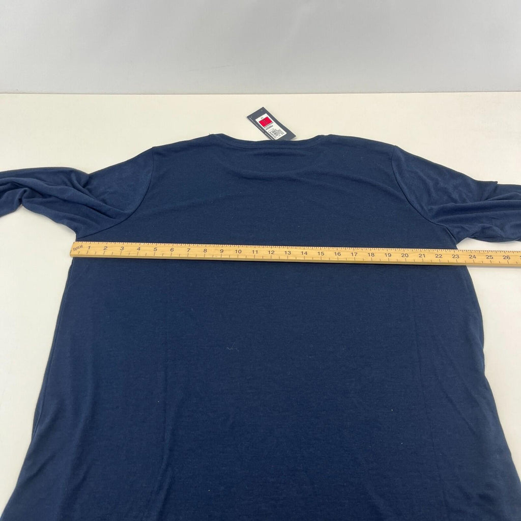 M&S Collection Women's Crew Neck Pullover Top Navy Blue 3/4 Sleeve size 18