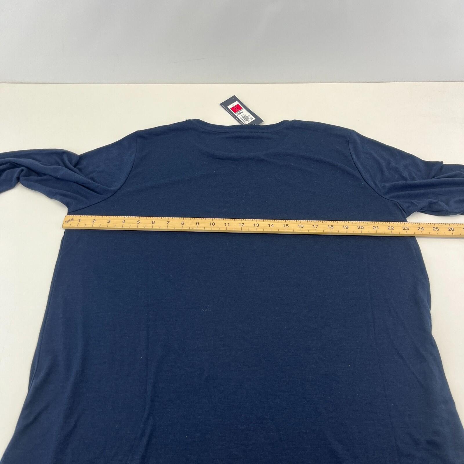 M&S Collection Women's Crew Neck Pullover Top Navy Blue 3/4 Sleeve size 18
