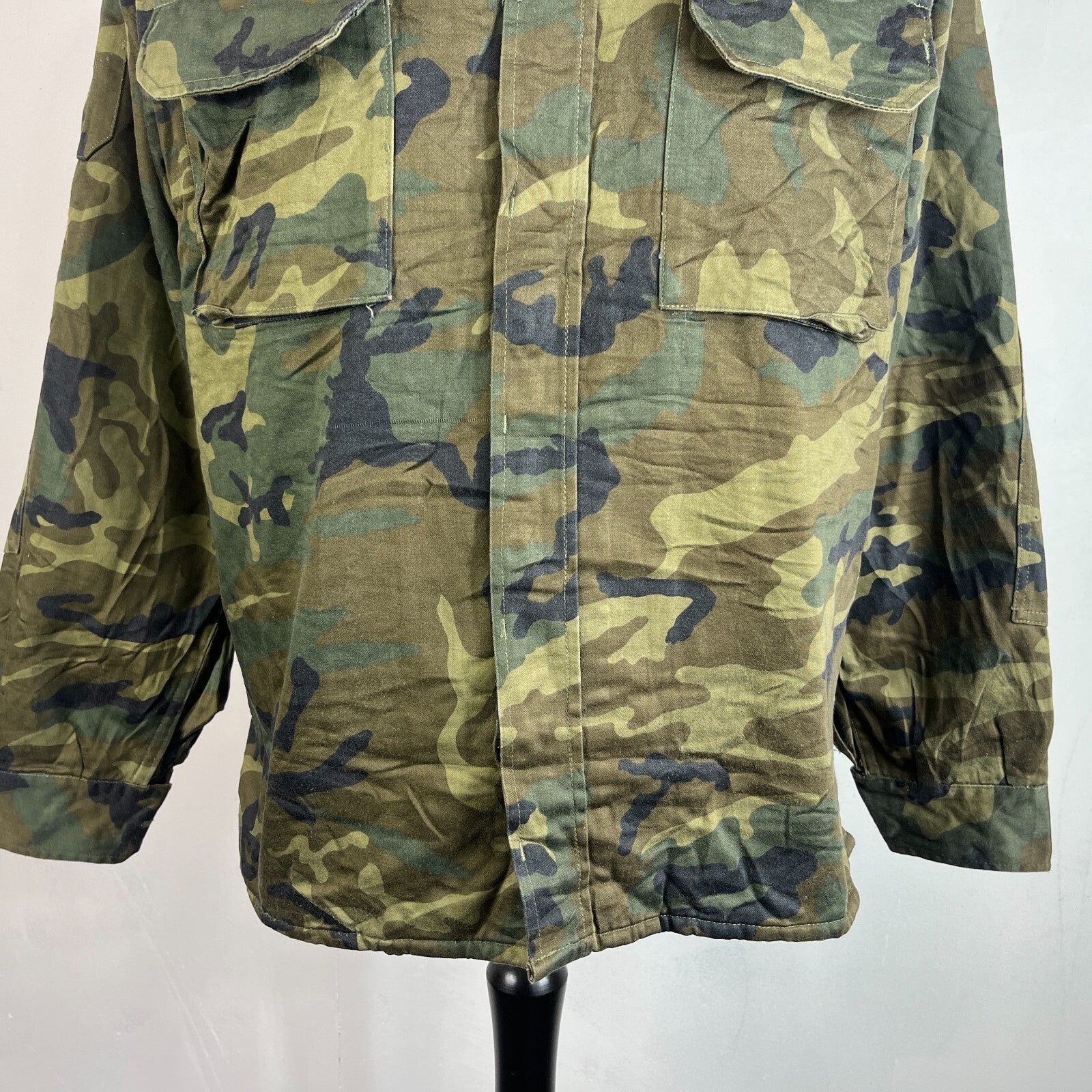 Spanish Military Army Issue Thermal Combat Jacket Woodland Camouflage size L