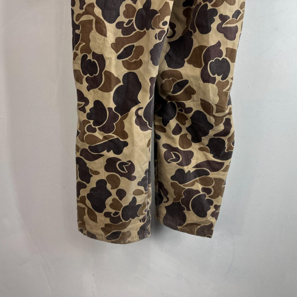 Walls Kids Quilted Overalls US Youth size 12 Brown Beige Camo