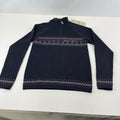 Sweaty Betty Fairisle Novelty Half Zip Base Layer Sweater Top in Black size Large - New