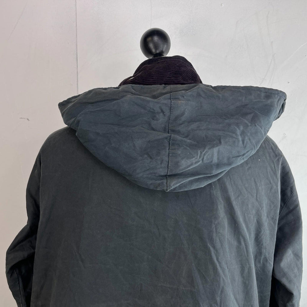 Miller & Simons Wax Jacket in Black with Removable Hood UK size S